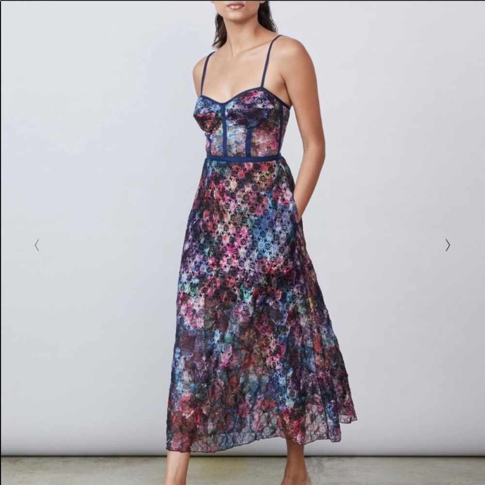 Allen Schwartz Eden Lace Bustier Dress